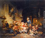 Ferdinand De Braekeleer Canvas Paintings - The Village School